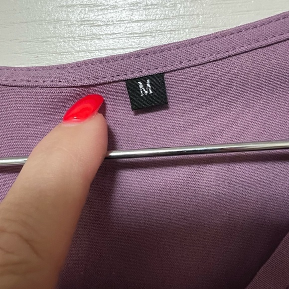 Ferlema Women's Sexy V Neck Ruffle Long Sleeve Tie Waist Swing Mini Wrap Dress - Picture 3 of 5